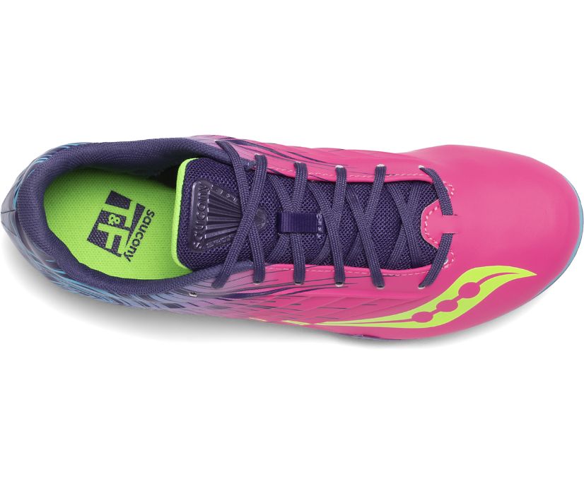 Women's Saucony Spitfire 5 Running Shoes Pink / Purple | Singapore 203XYUF